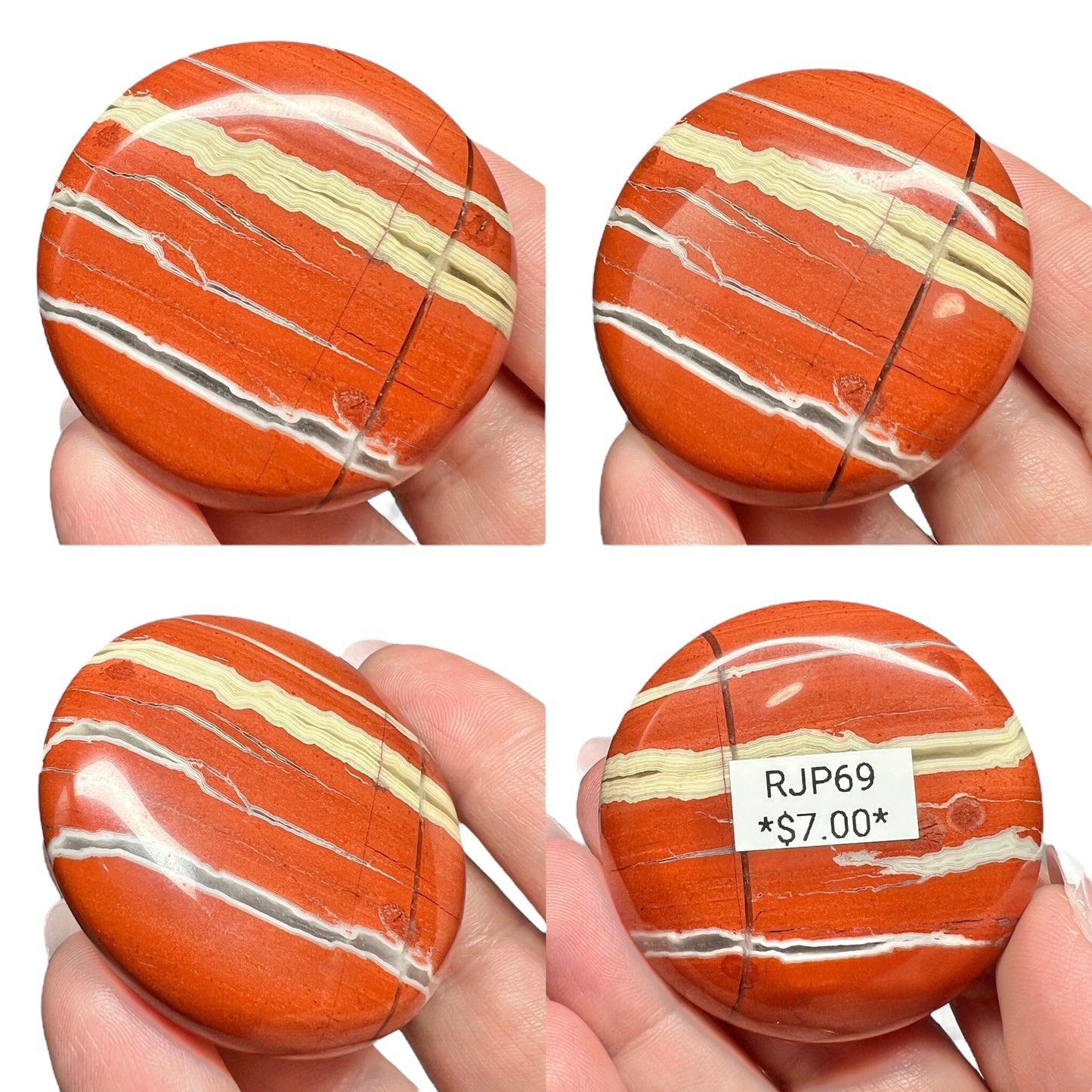 Red Jasper Palm Stones