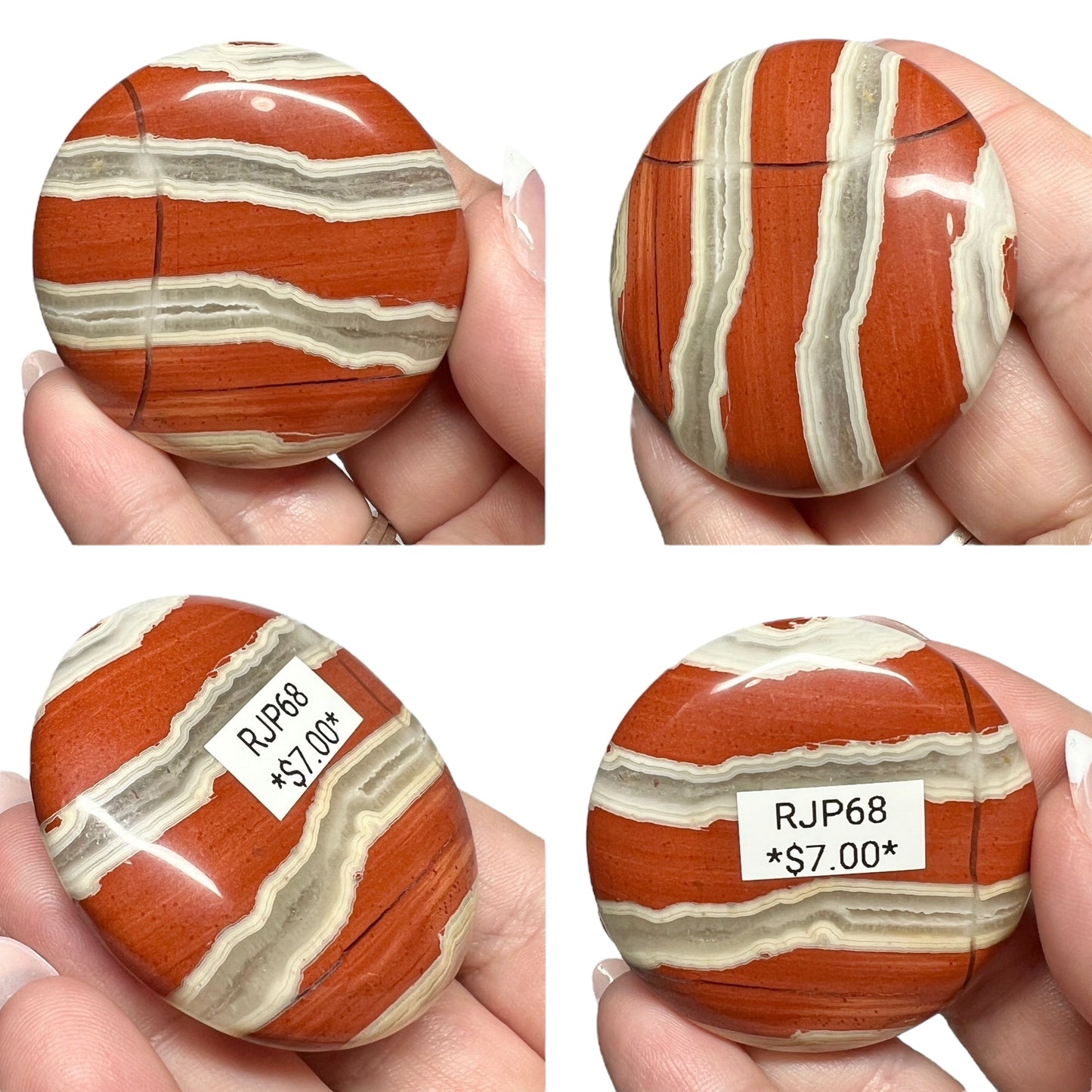 Red Jasper Palm Stones