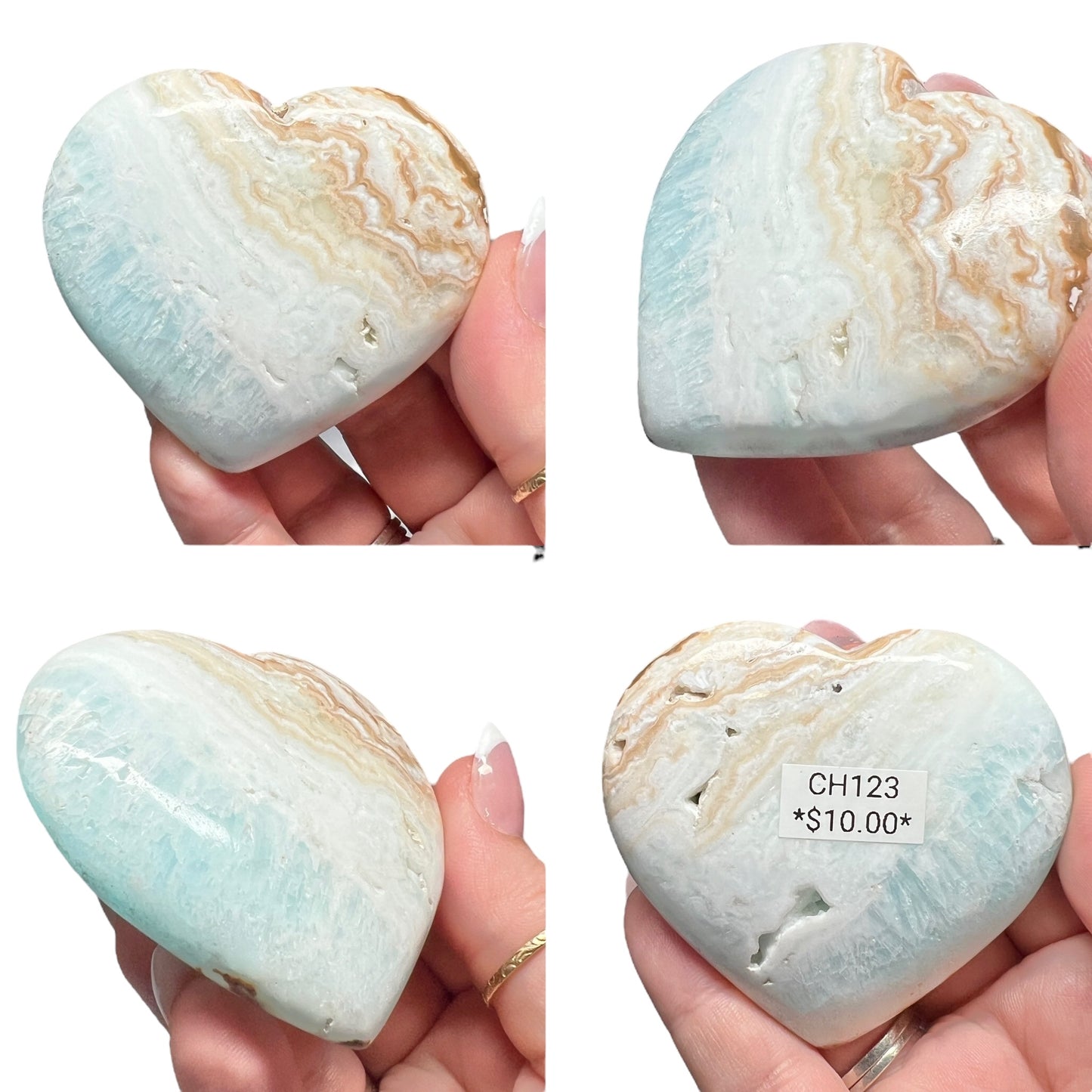 Caribbean Calcite Heart