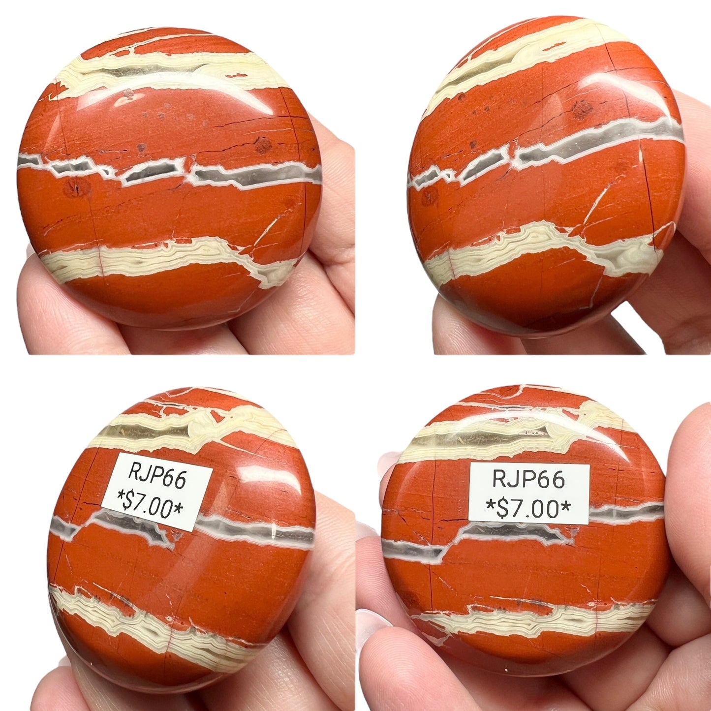Red Jasper Palm Stones