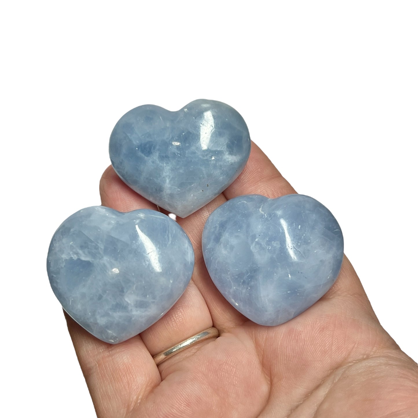 Blue Calcite Heart