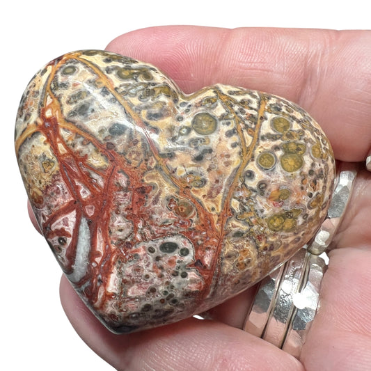 Leopard Jasper Heart