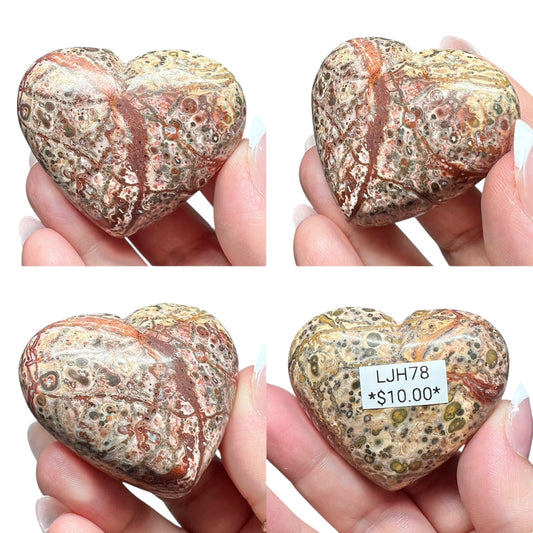 Leopard Jasper Heart