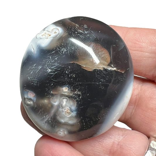 Orca Agate Palm Stone