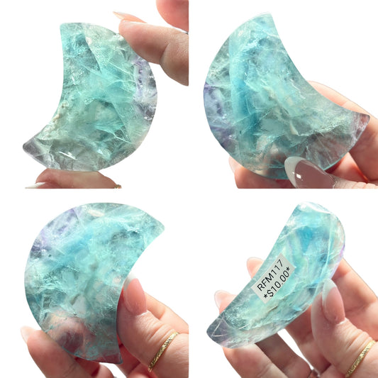 Rainbow Fluorite Moon