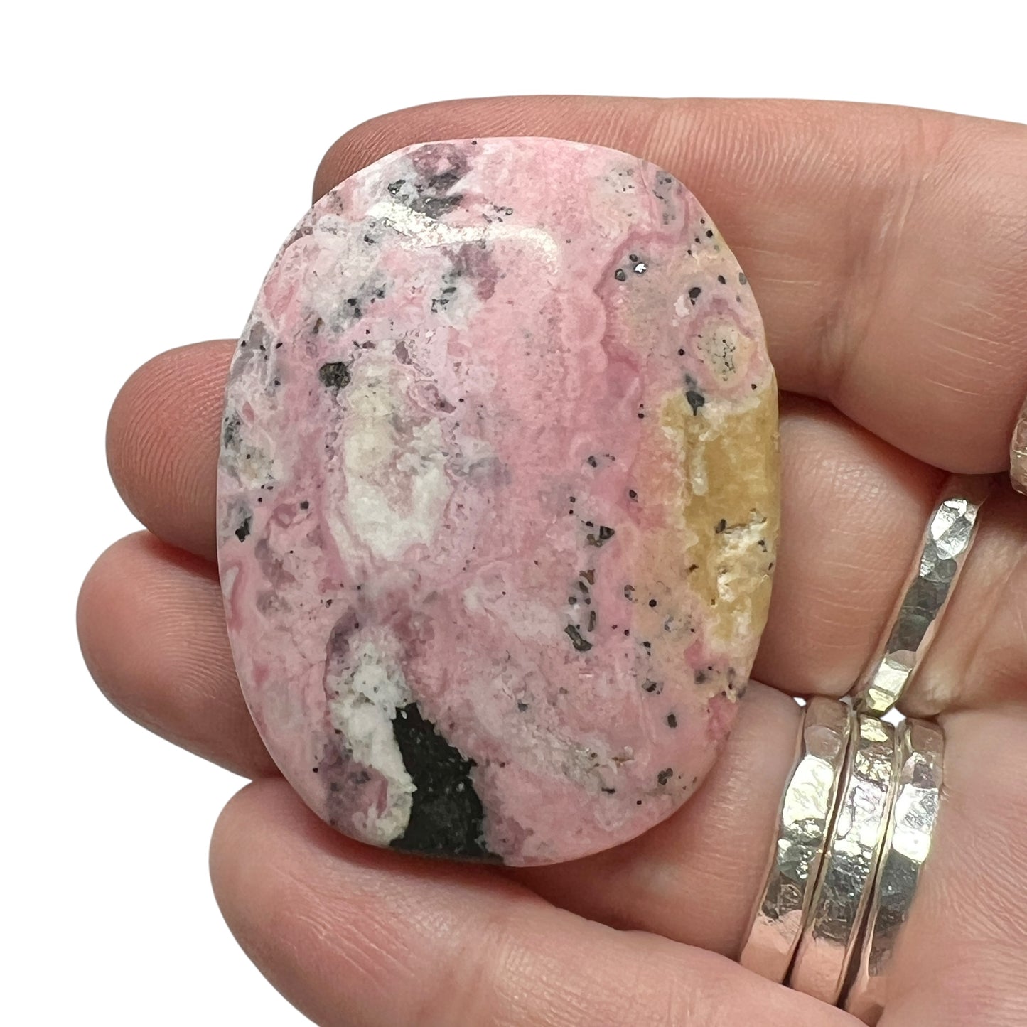 Pink Rhodonite Palm Stone