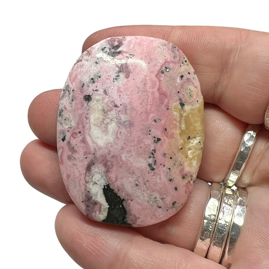 Pink Rhodonite Palm Stone