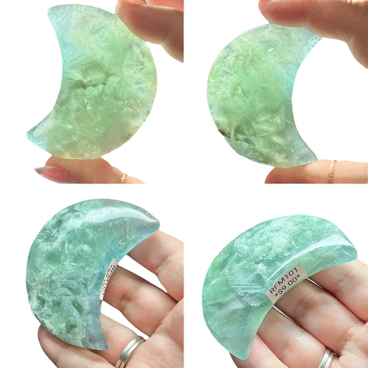Feather Fluorite Moon