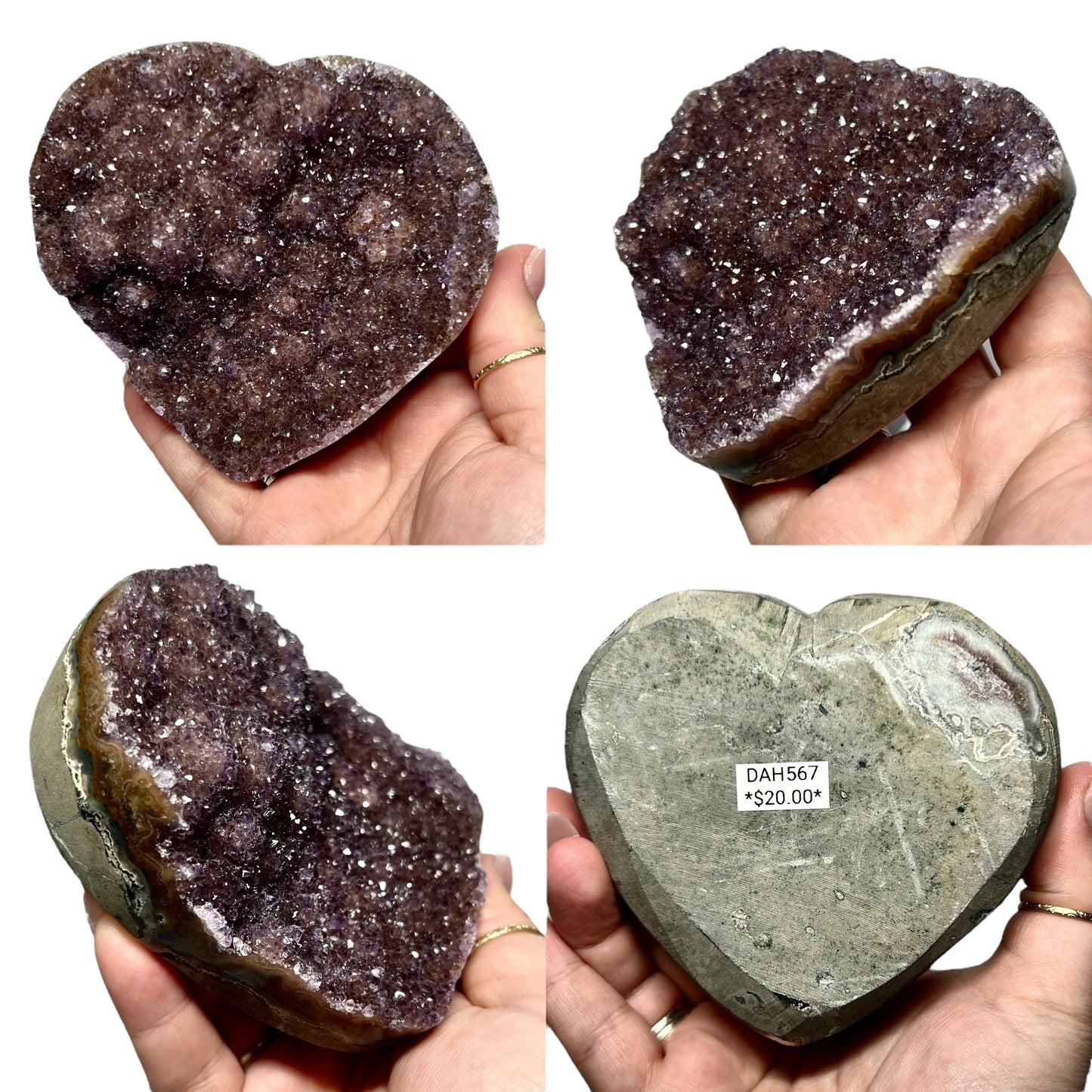 Druzy Amethyst Heart