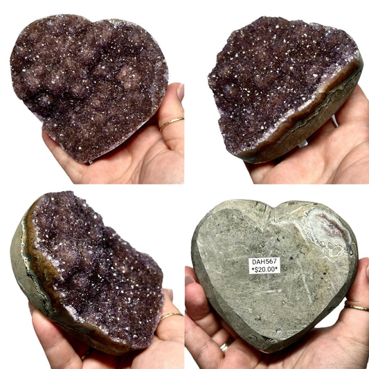 Druzy Amethyst Heart