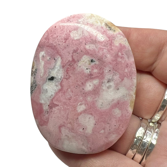 Pink Rhodonite Palm Stone