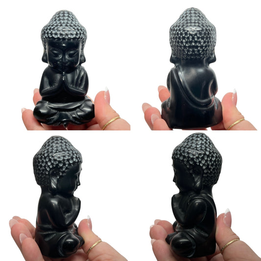 Black Obsidian Buddha Carving