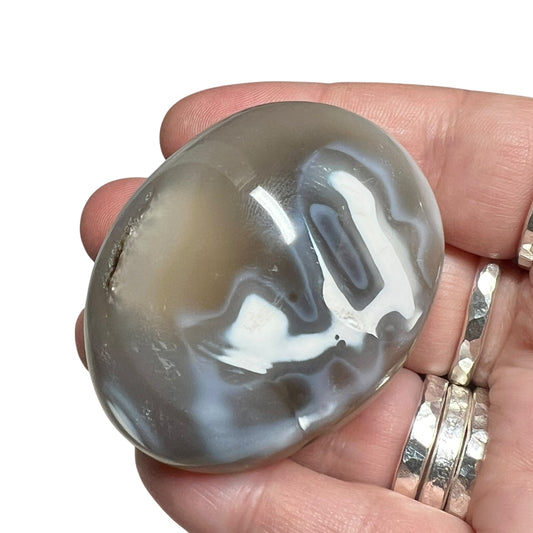 Orca Agate Palm Stone