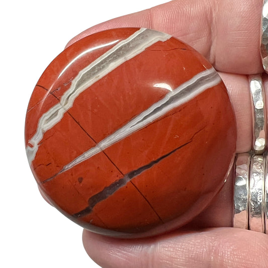 Red Jasper Palm Stone