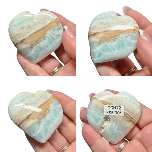 Caribbean Calcite Heart