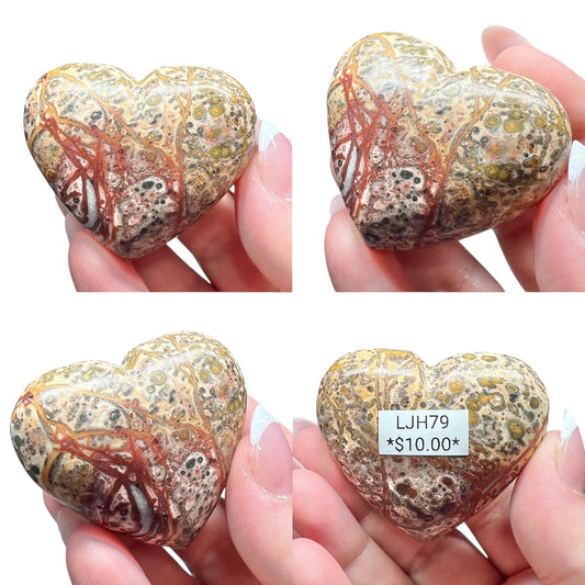 Leopard Jasper Heart
