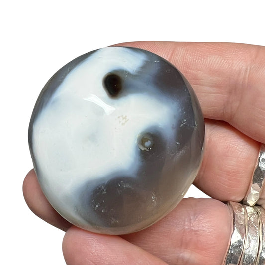 Orca Agate Palm Stone