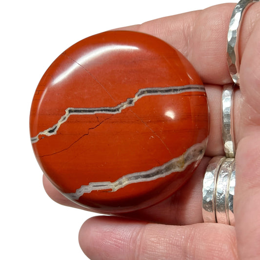 Red Jasper Palm Stone