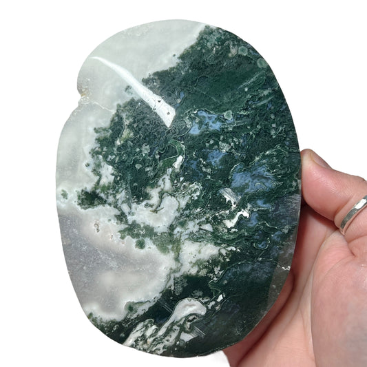 Moss Agate Palm Stone
