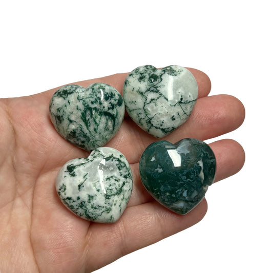 Moss Agate Heart